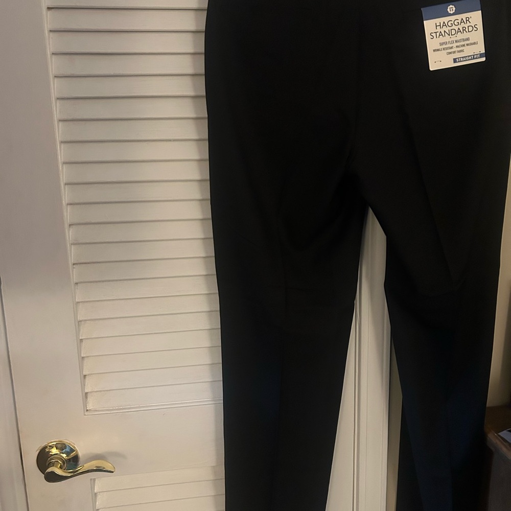 Haggar Black Straight Fit Pants
